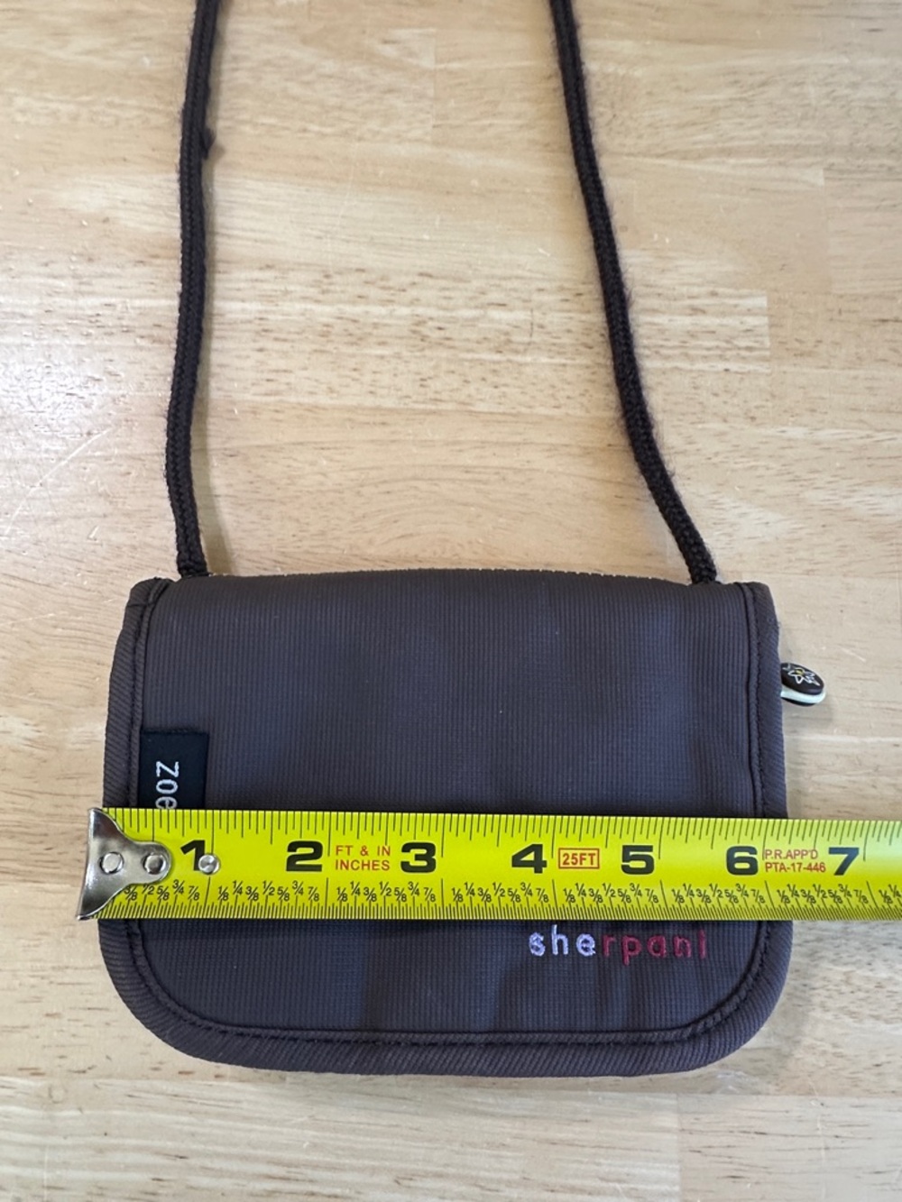 Sherpani ZOE Light Green Crossbody with Brown Trim and Daisy Embroidery - Picture 7 of 14
